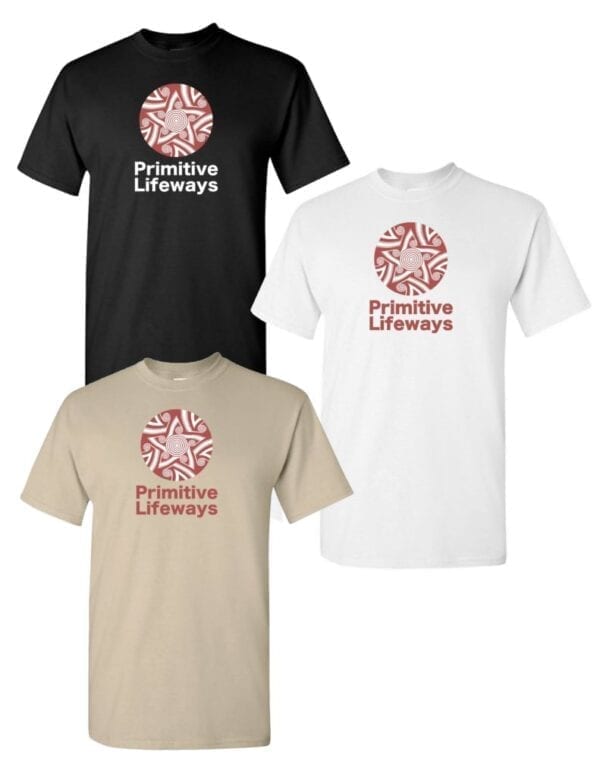 Primitive Lifeways T Shirt is available in three colors
